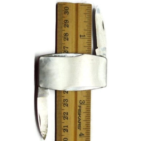 Money Clip Bigelow-Liptak Vintage Zippo One Blade One Nail File Stainless Steel - Picture 4 of 9